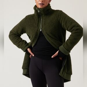 Athleta Longline Tugga Sherpa Jacket, Size Large Tall